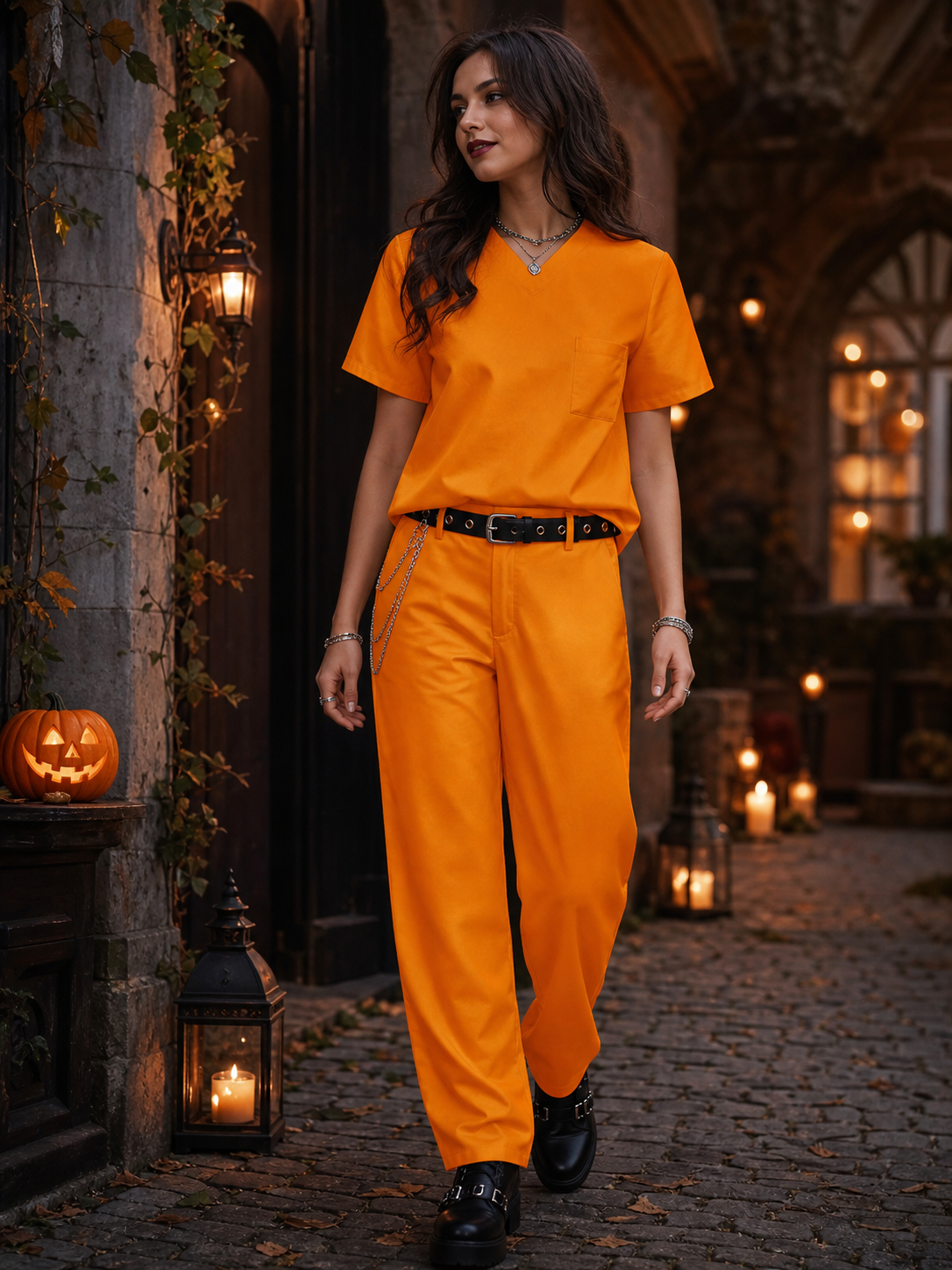 Prison-Style Costume Set
