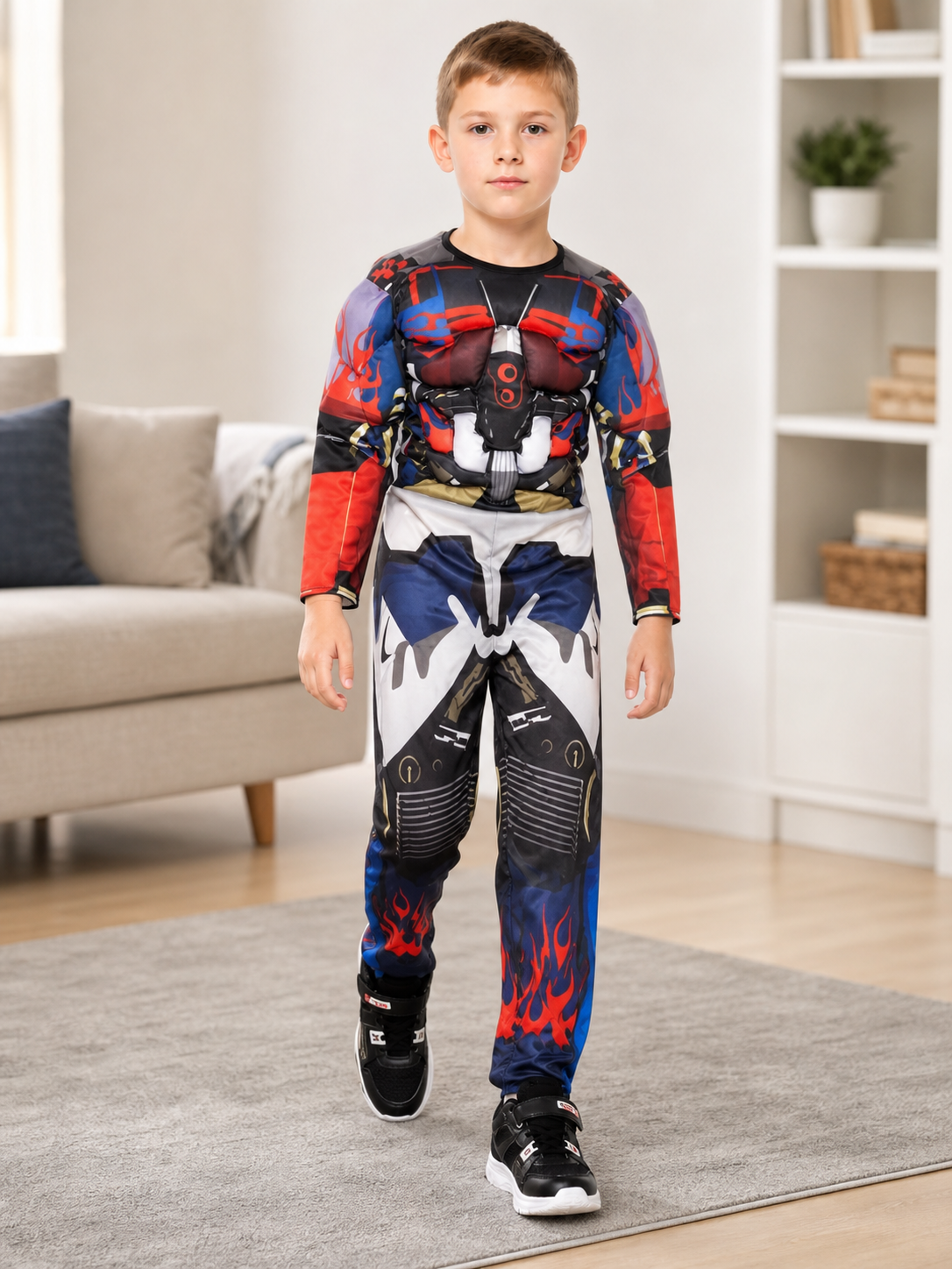 Superhero costume with mask, jumpsuit