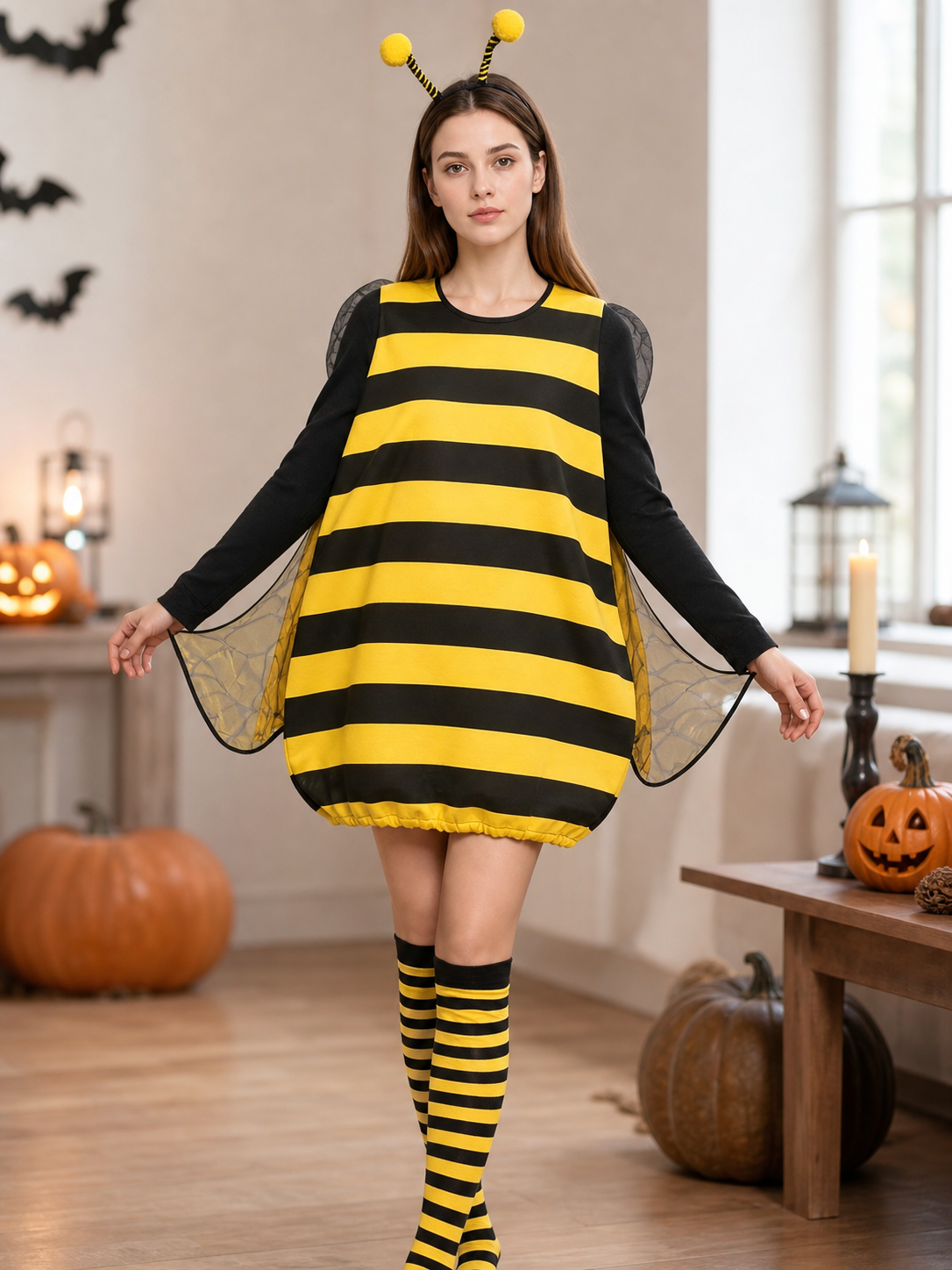 Bee Costume with Wings and Antennae