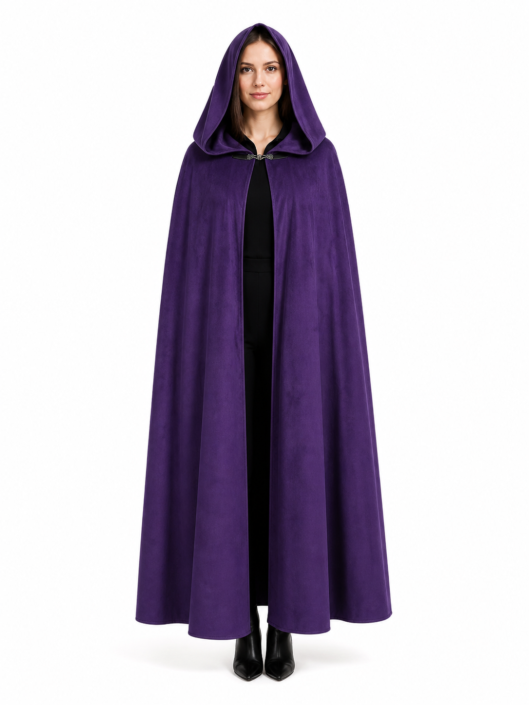 Purple Hooded Costume Cloak