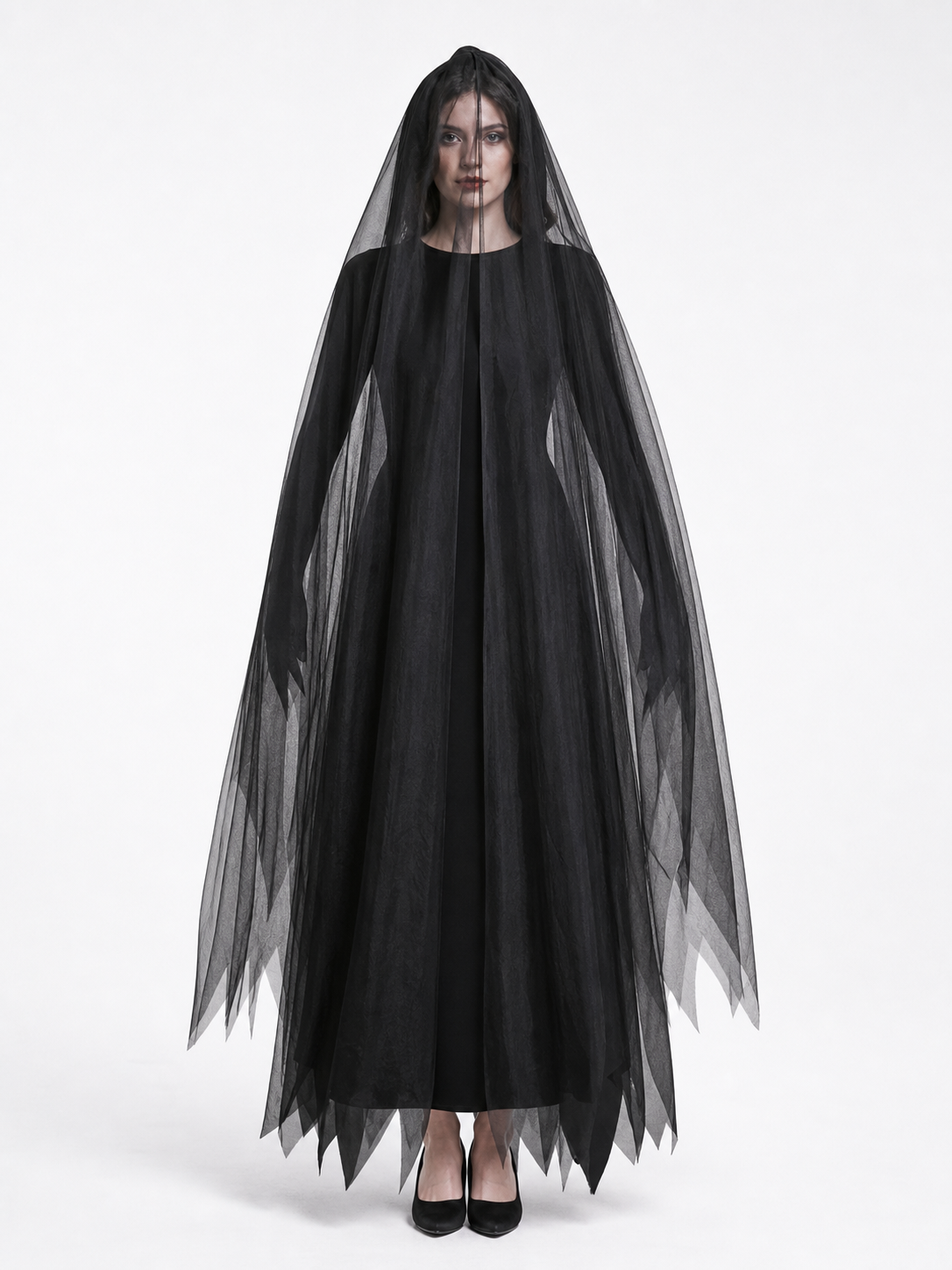 Black Hooded Costume Cloak for Cosplay