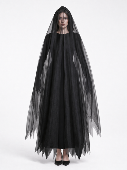 Black Hooded Costume Cloak for Cosplay