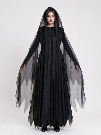Black Hooded Costume Cloak for Cosplay