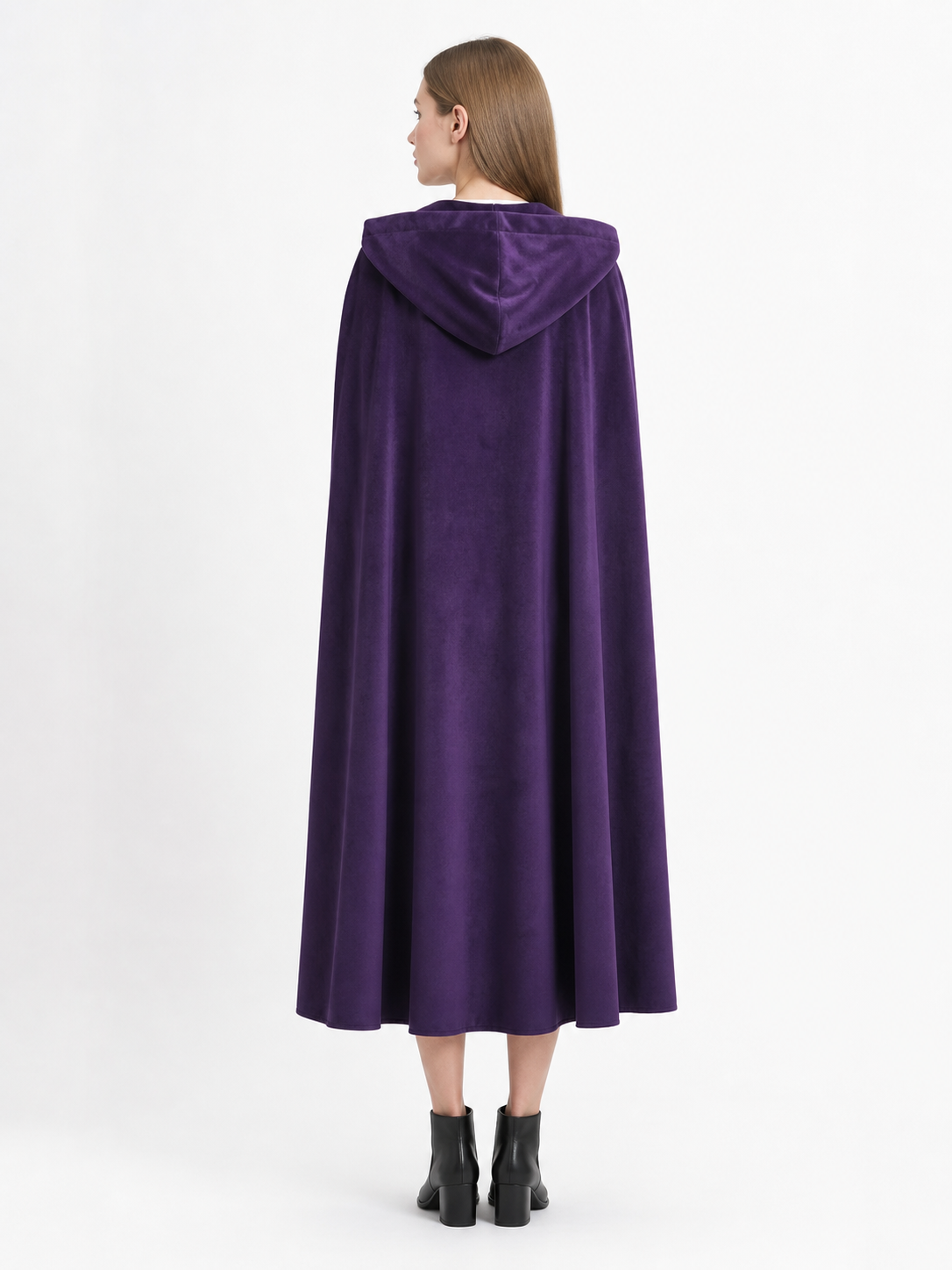 Purple Hooded Costume Cloak
