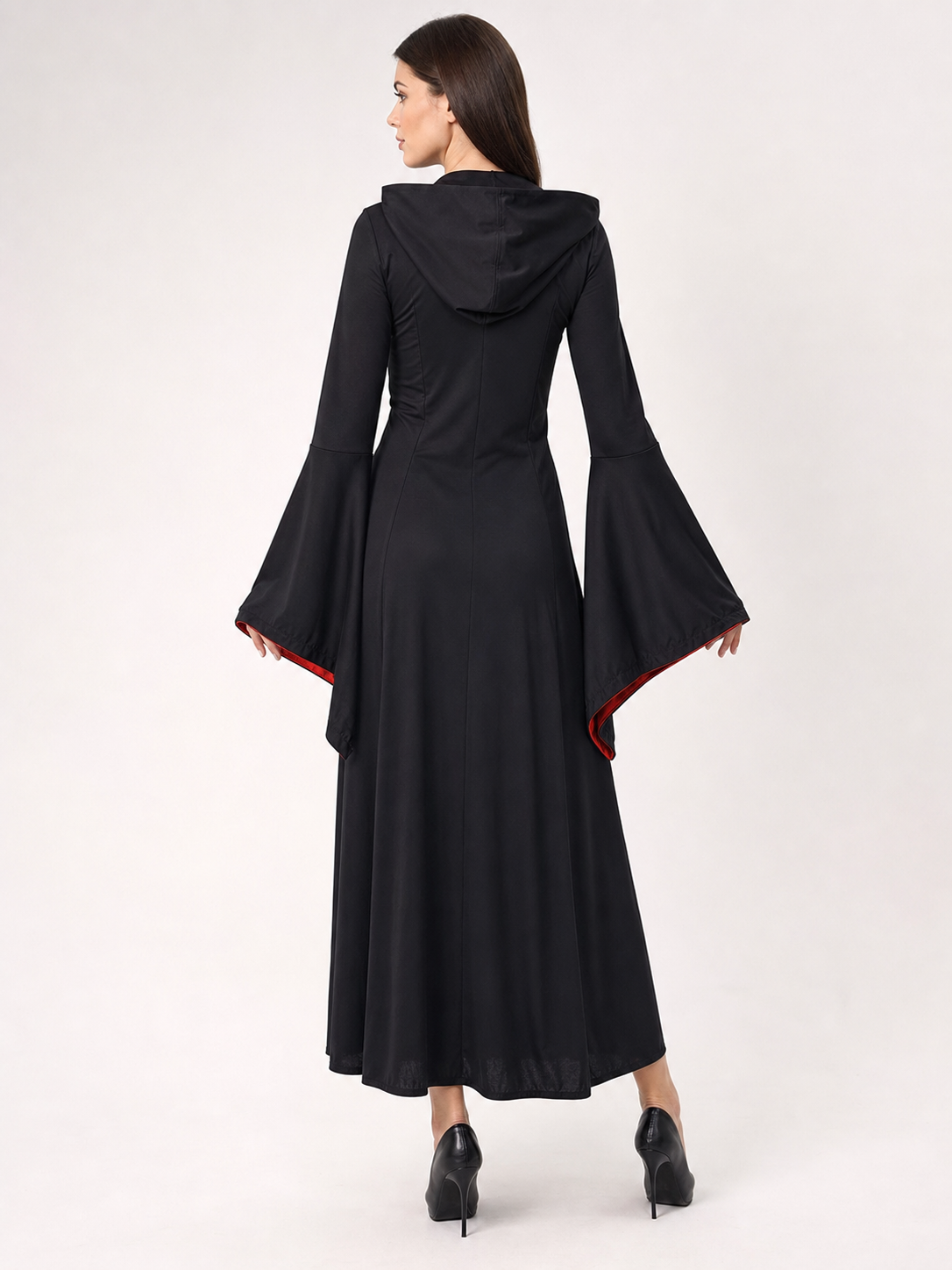 Black Carnival Hooded Cloak for Costume