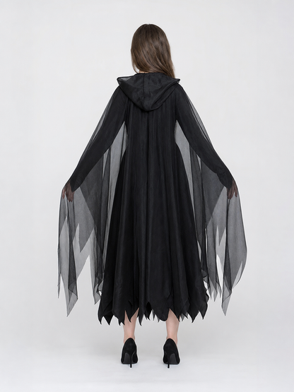 Black Hooded Costume Cloak for Cosplay