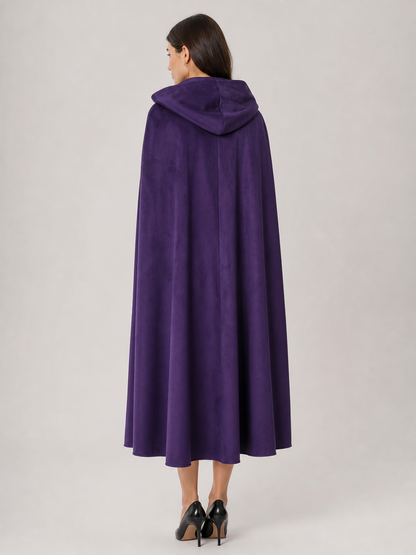 Purple Hooded Costume Cloak