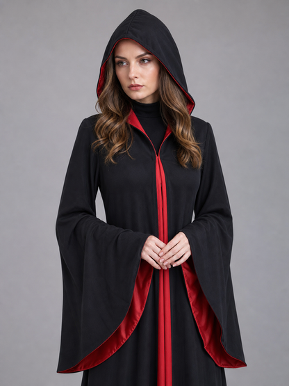 Black Carnival Hooded Cloak for Costume