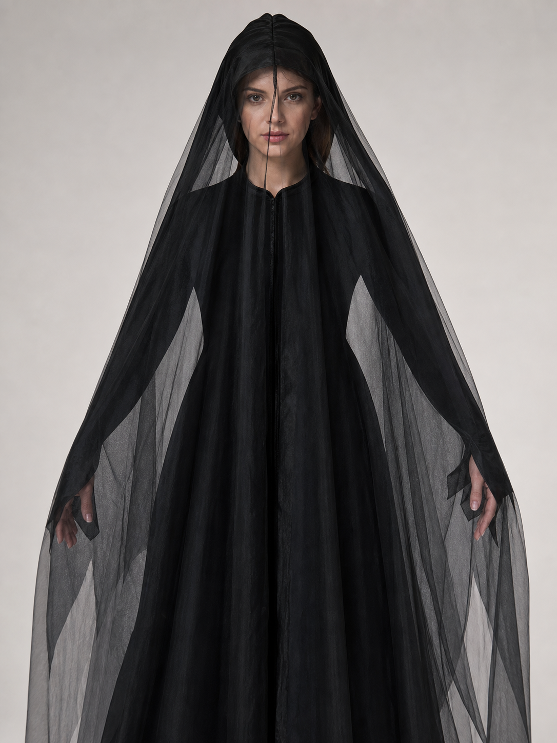 Black Hooded Costume Cloak for Cosplay
