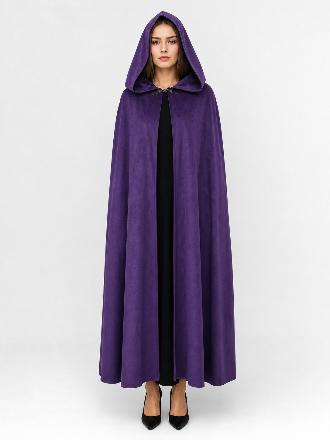 Purple Hooded Carnival Cloak