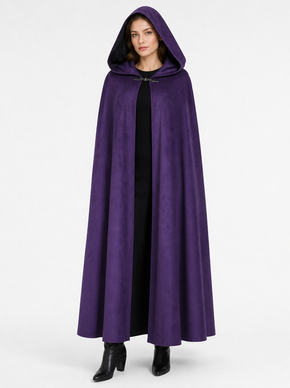Purple Hooded Costume Cloak