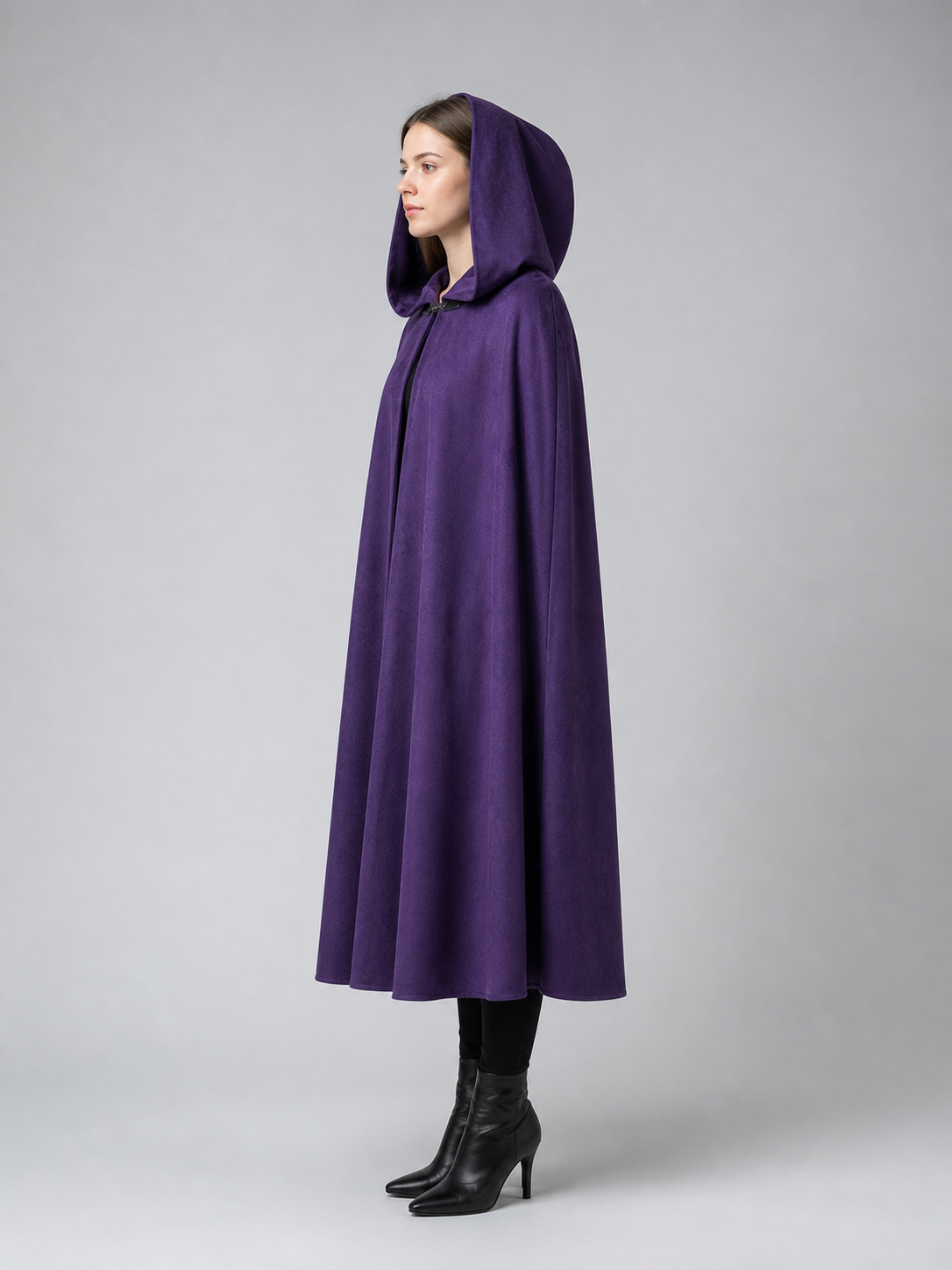 Purple Hooded Carnival Cloak