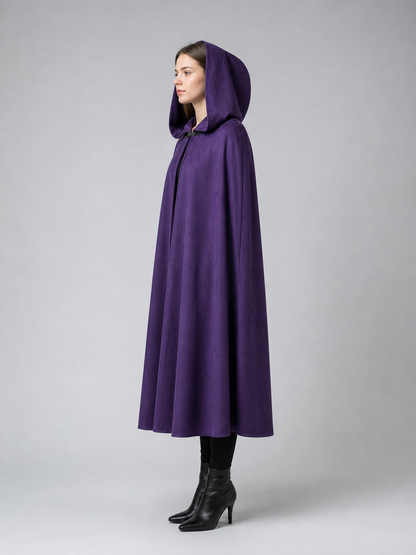 Purple Hooded Carnival Cloak