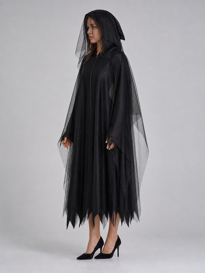 Black Hooded Costume Cloak for Cosplay