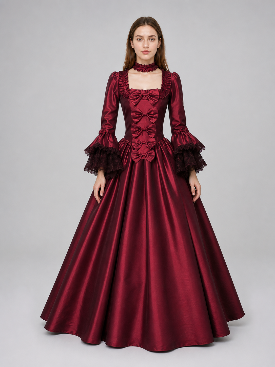 Long Gothic Victorian-Style Dress main product view