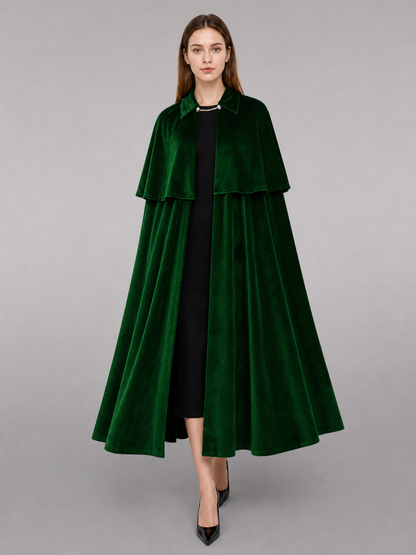 Long Green Gothic Costume Cape