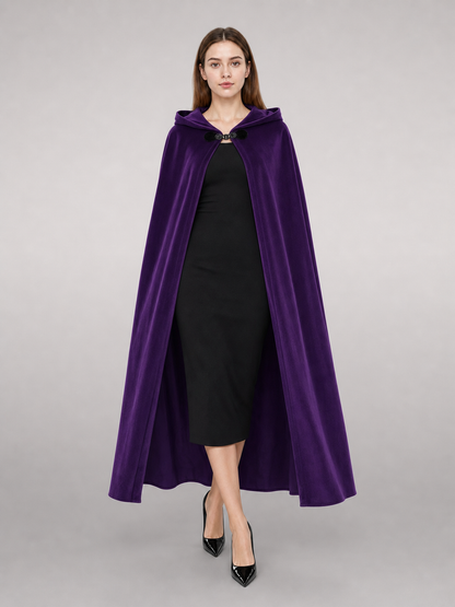 Purple Costume Cloak with Hood