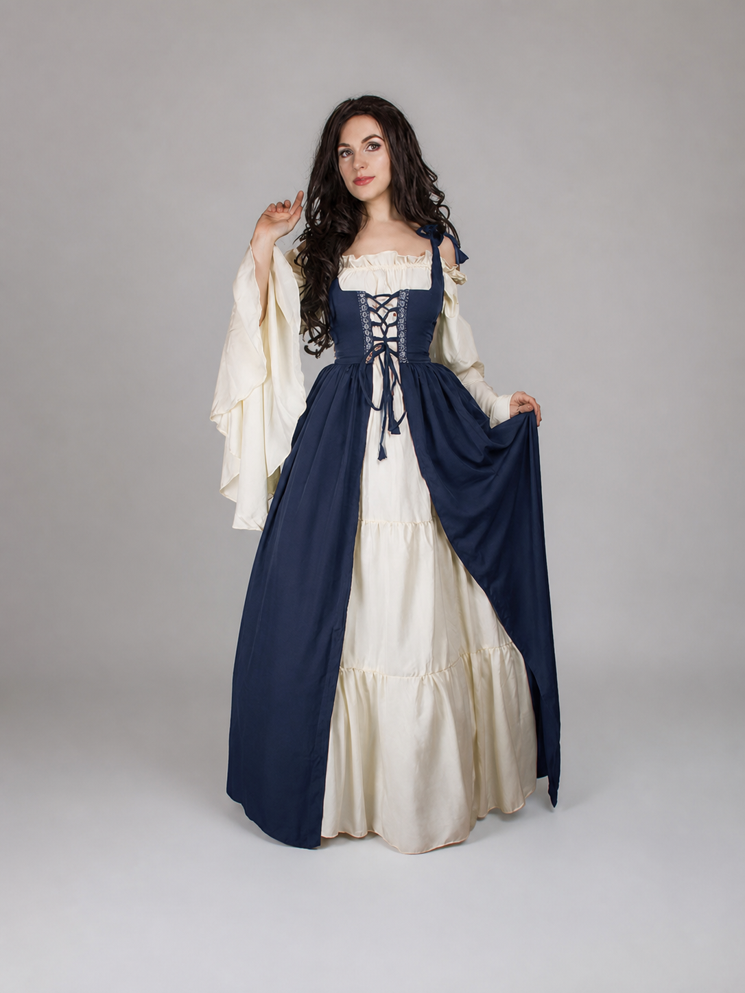 Renaissance-Style Costume Dress with Lacing