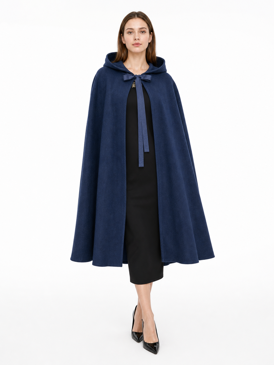 Blue Hooded Medieval Carnival Cloak