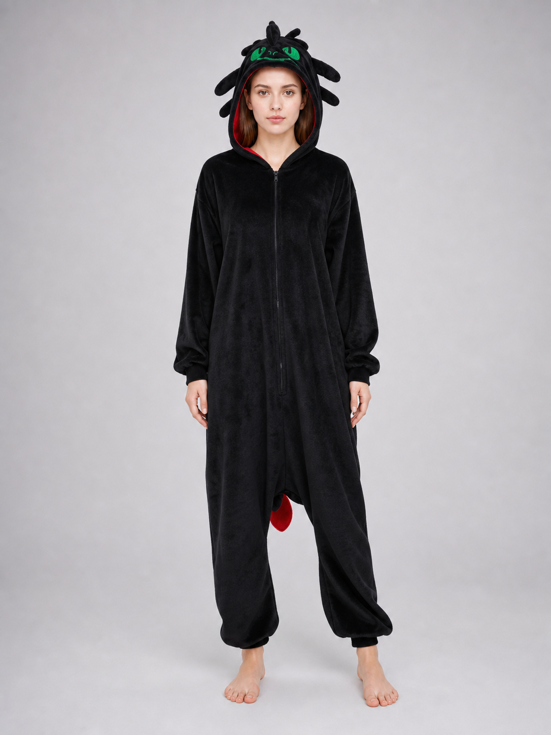 Dragon Kigurumi, Black Hooded Costume
