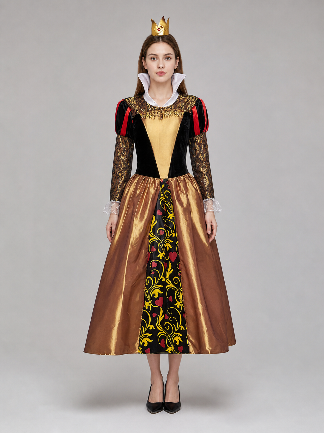 Red Queen cosplay dress in a fantasy style