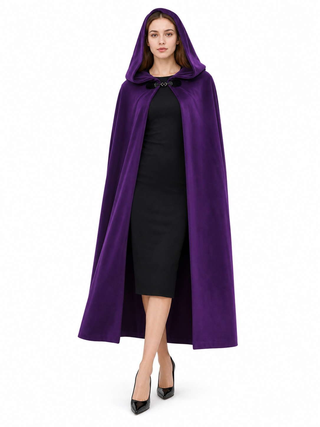 Purple Costume Cloak with Hood