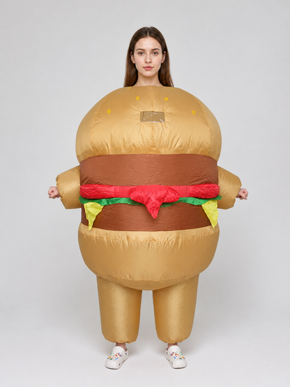 One-Size Hamburger Costume for Parties