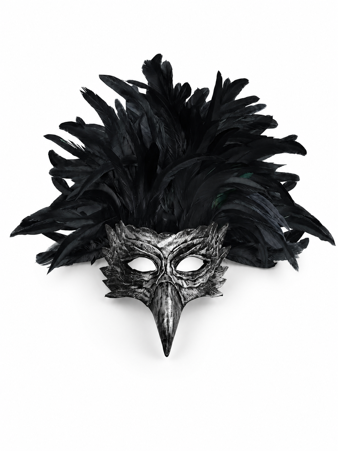 Carnival Eagle Mask with Black Feathers