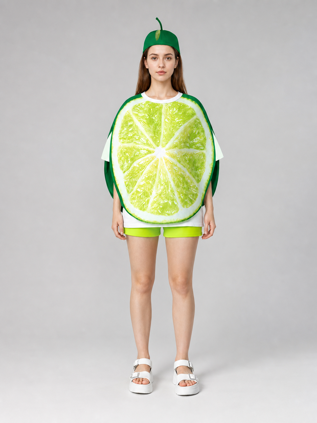 Lime Slice Costume with Hat for Parties