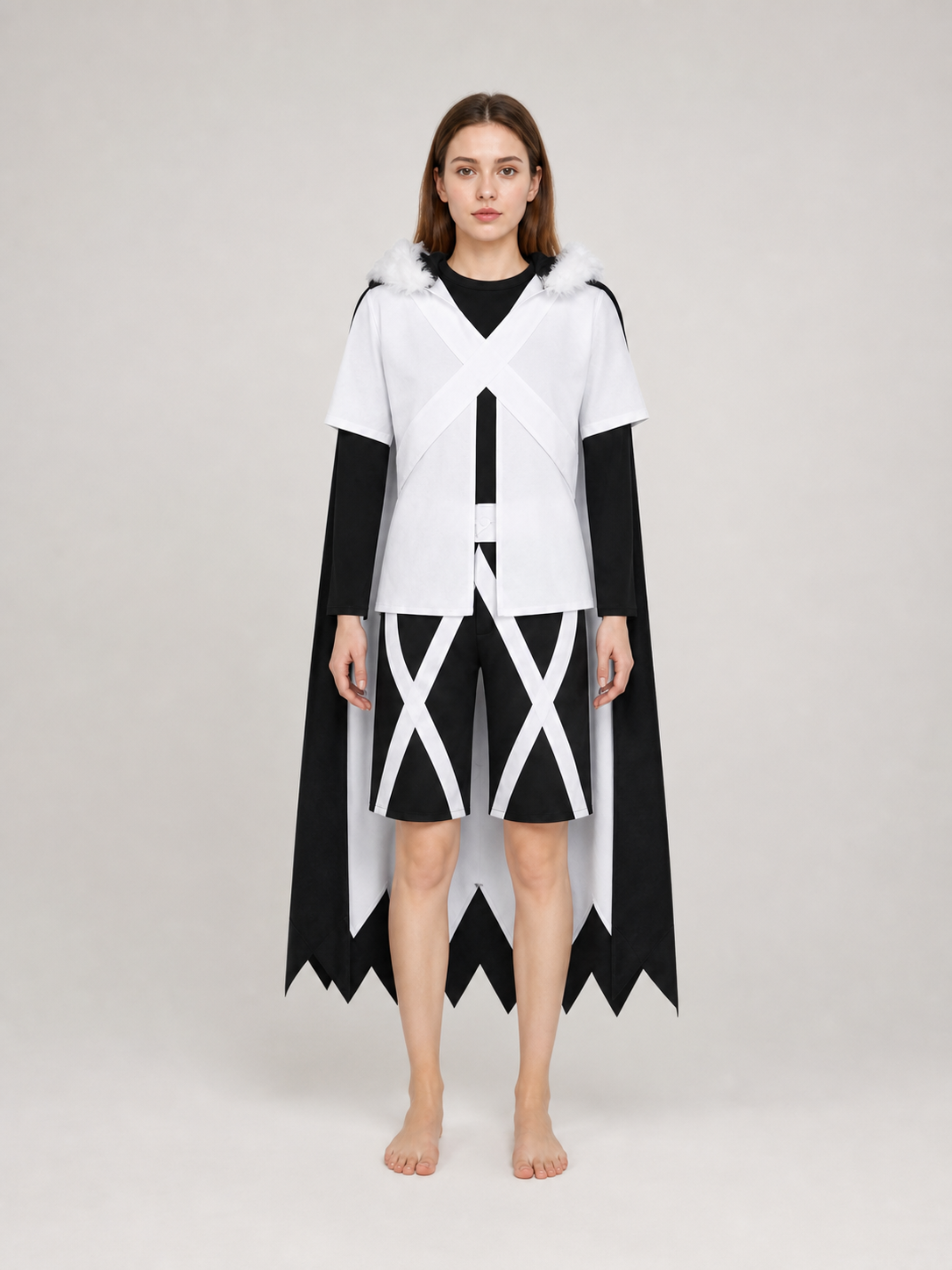 XTALE Cross Sans Cosplay Costume with Cape and Shorts