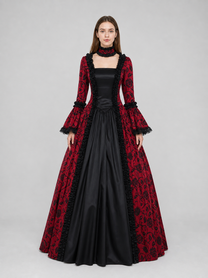 Long Gothic Victorian-Style Dress