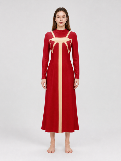 Madame Web Cosplay Costume: Red Dress