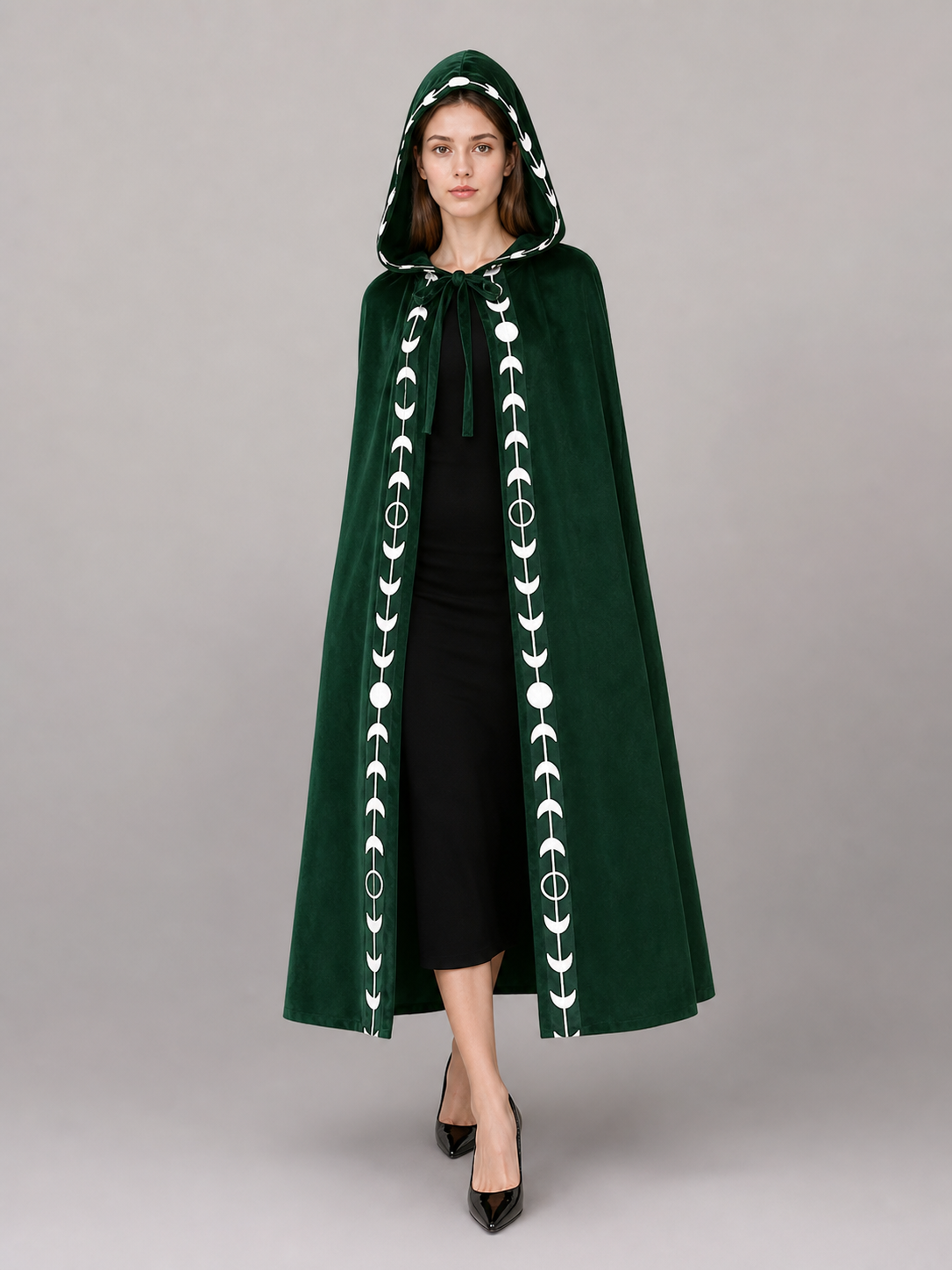 Green Carnival Hooded Cloak for Cosplay