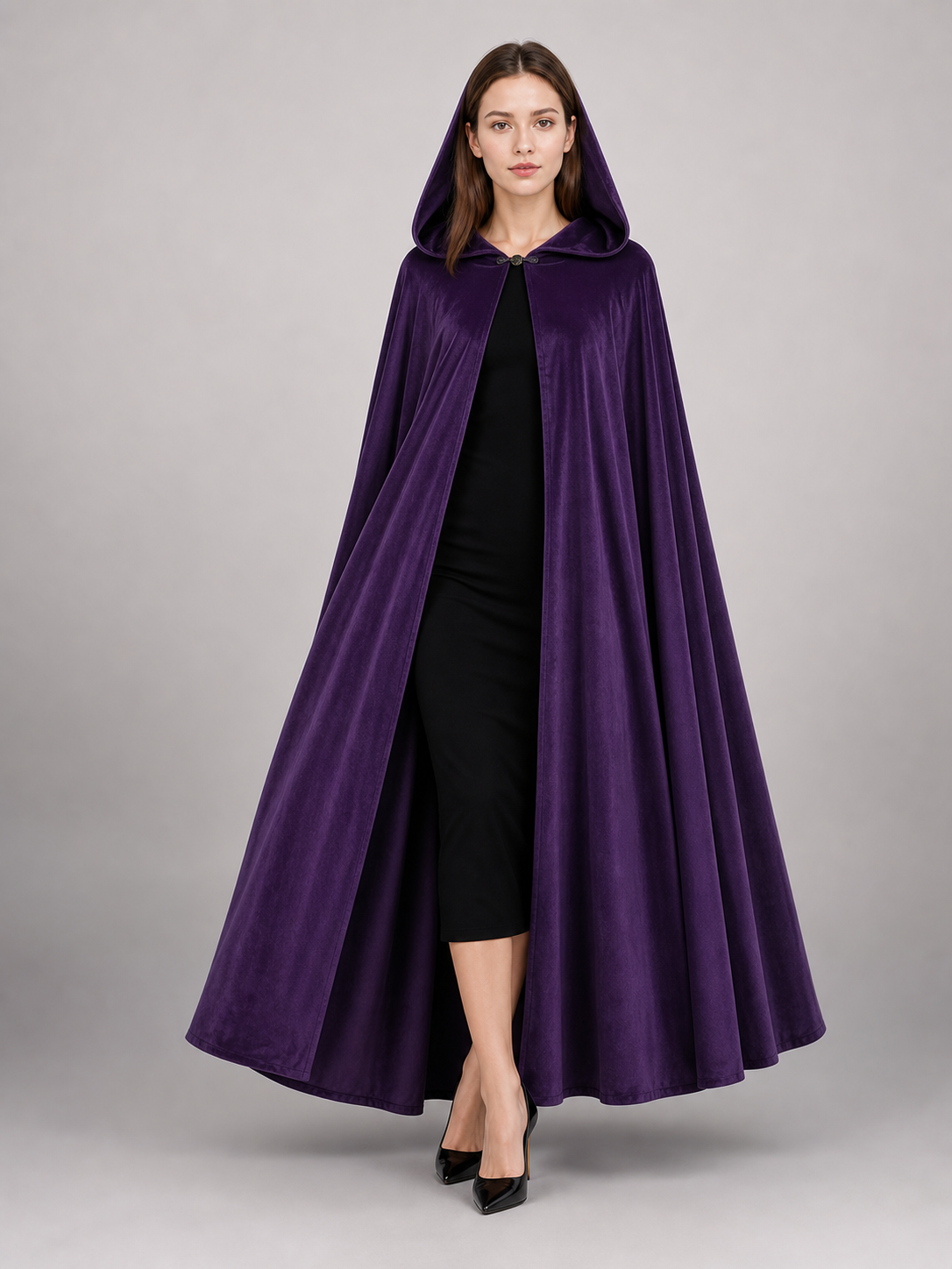 Purple Carnival Cloak with Hood