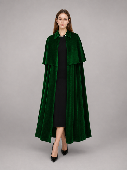 Dark Green Costume Cloak for a Vampire Look