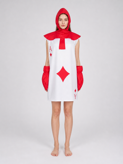 Alice Card-Themed Costume: Cosplay Jumpsuit