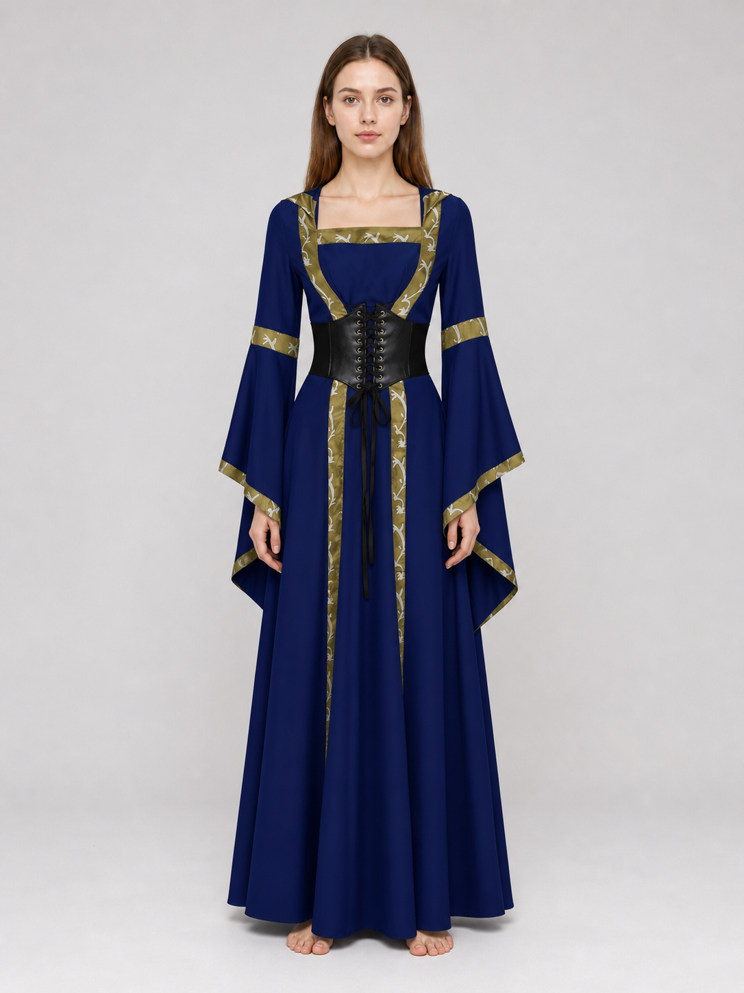 Medieval Fantasy Hooded Dress
