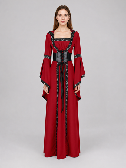 Gothic Medieval Hooded Dress