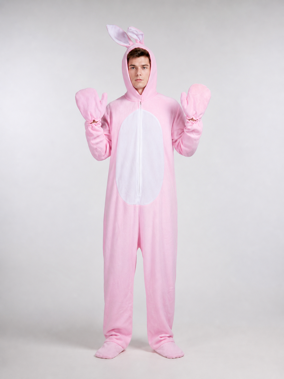 One-piece Bunny Costume with Hood and Ears