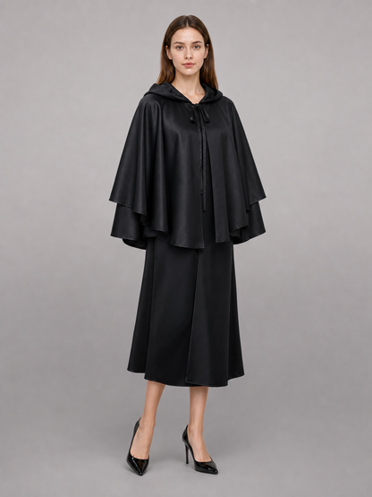 Black Hooded Costume Cloak for Cosplay