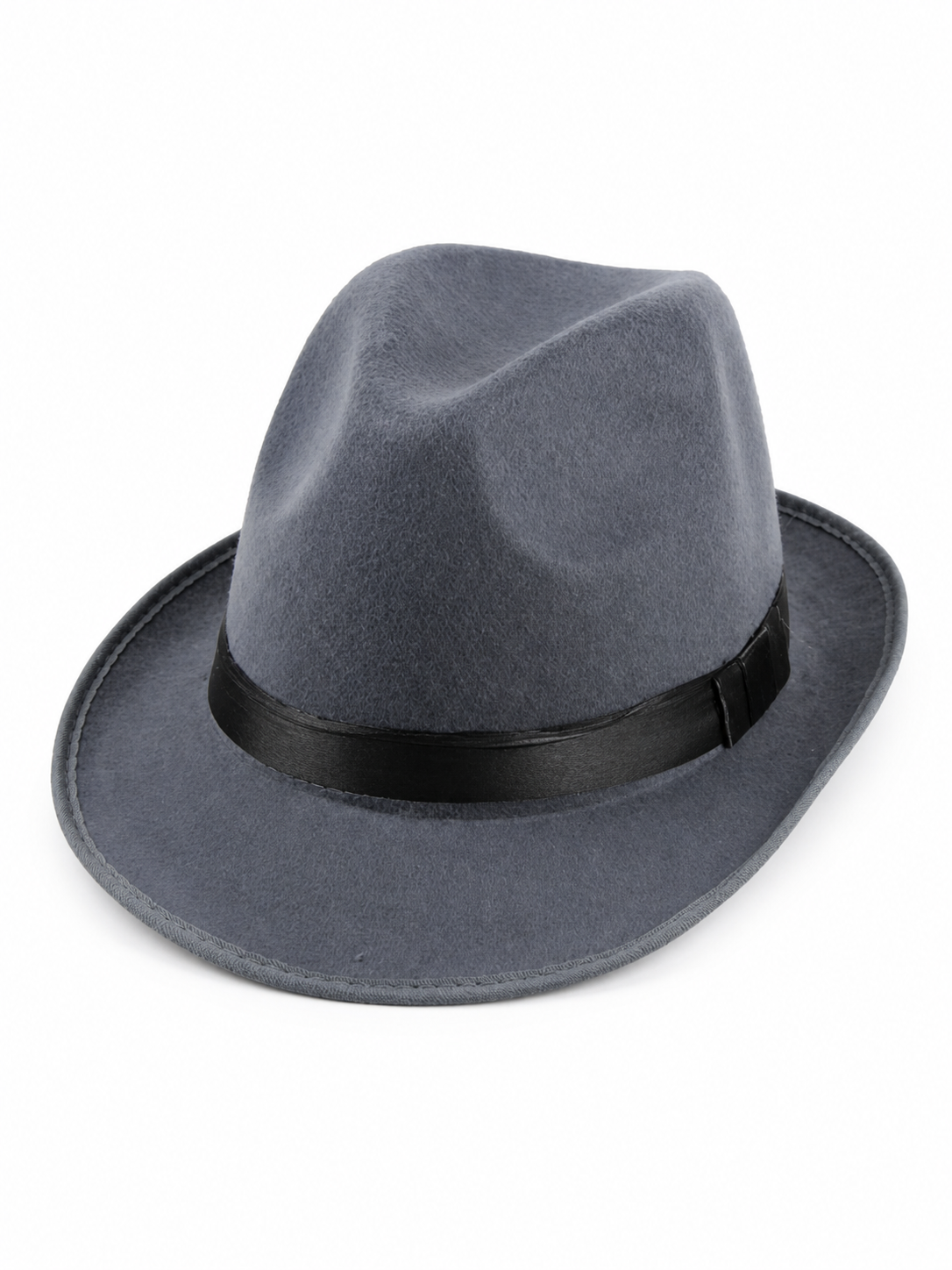 Carnival fedora hat with a short brim and ribbon
