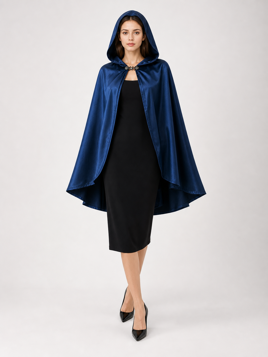 Blue Carnival Hooded Cape for Stage