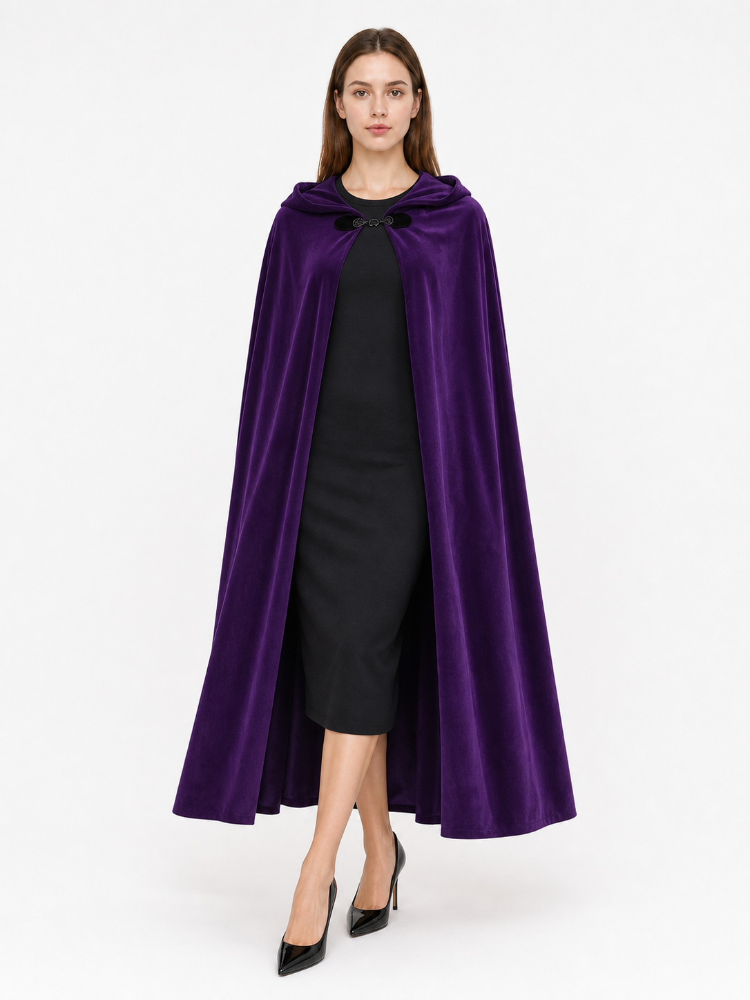 Purple Costume Cloak with Hood