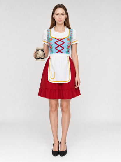 Bavarian carnival dress with apron for Oktoberfest