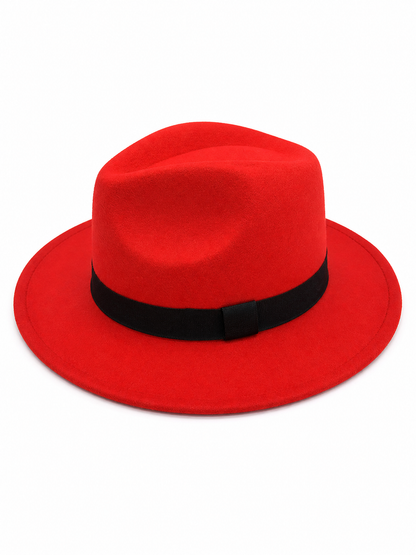 Carnival Fedora Hat with Black Ribbon