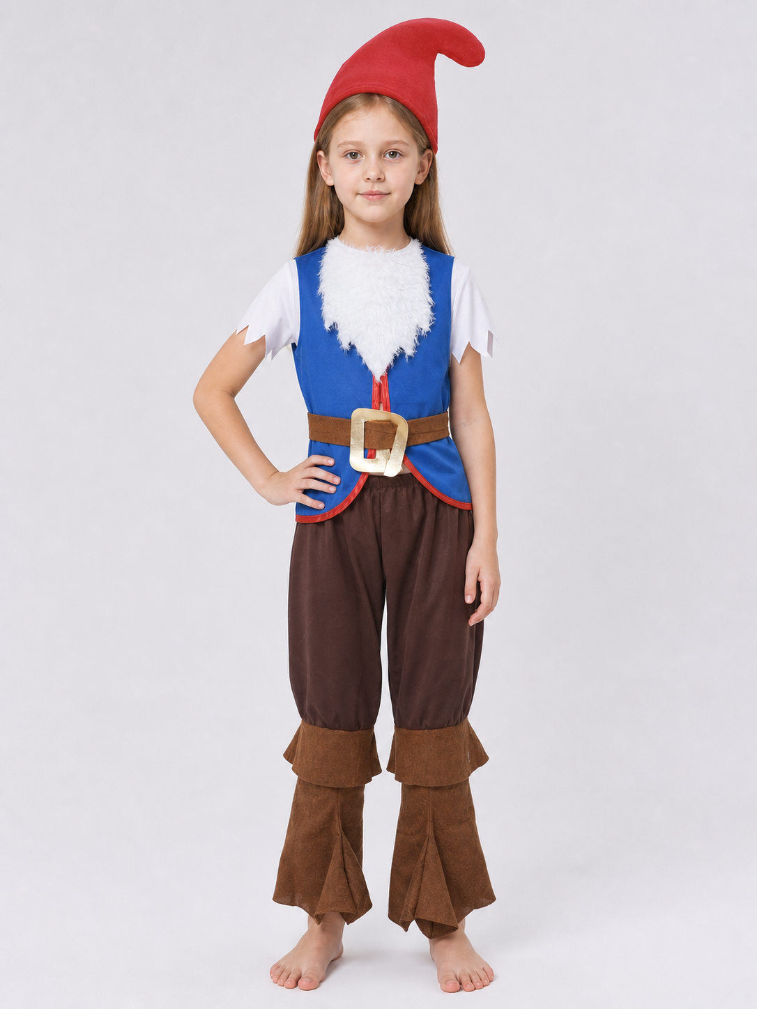 Dwarf costume with beard for parties