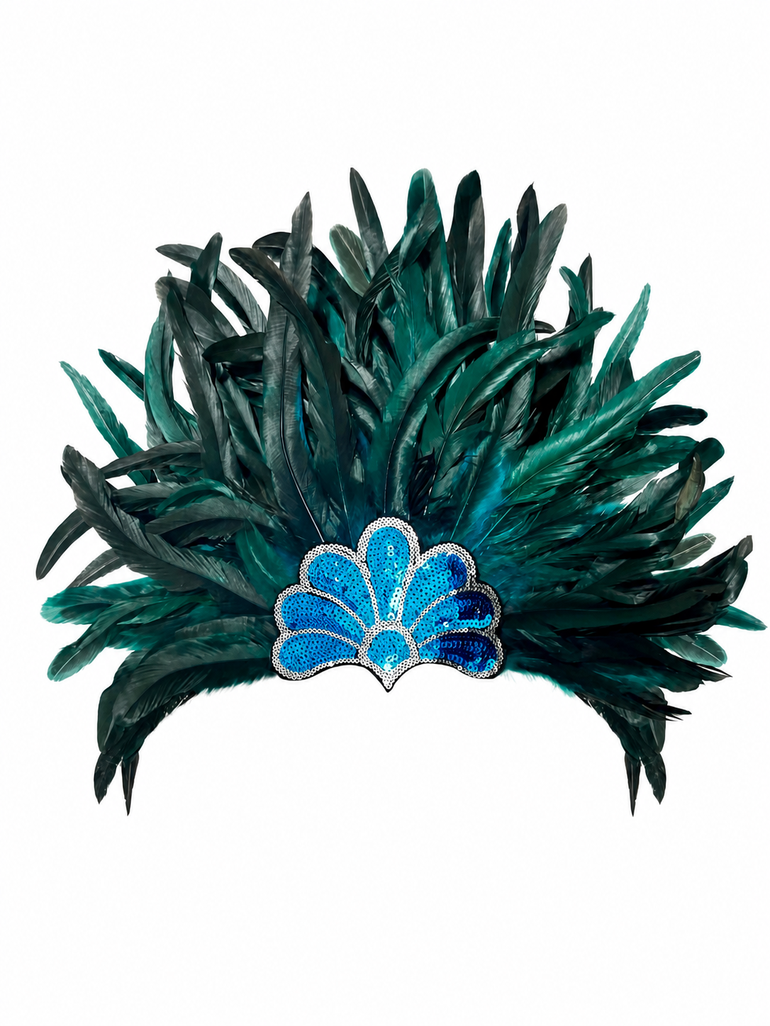 Carnival Headpiece with Blue Feathers