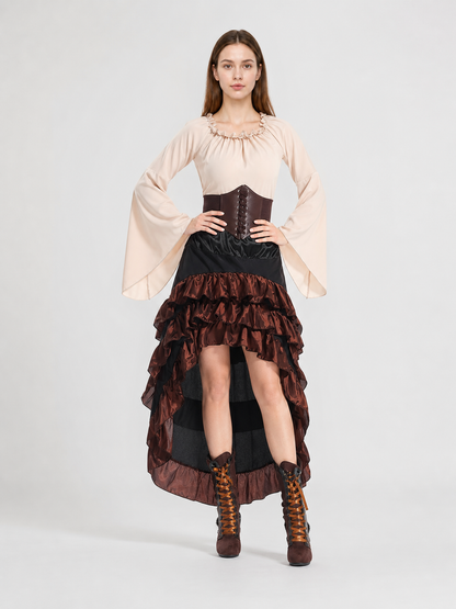 Steampunk Ruffled Costume Dress