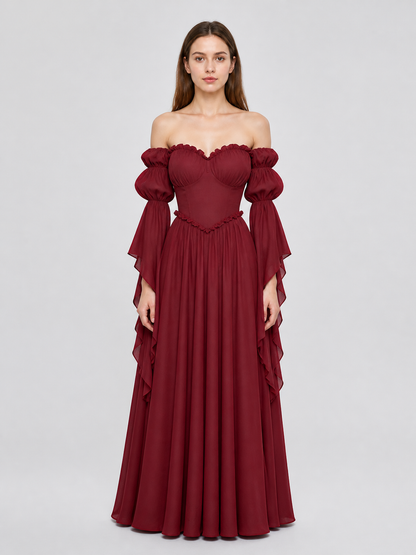 Long Vintage-Style Evening Dress