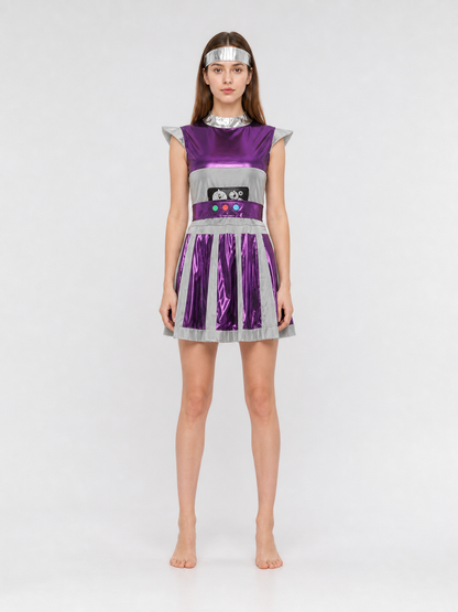 Alien Costume Dress with Headband for Cosplay